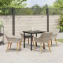 Conjunto de comedor 5 pcs Gris claro Poliratán