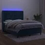 Boxspringbett mit Matratze und LED dunkelblauem Samt 140x190 cm von vidaXL, Betten und Lattenroste - Ref: Foro24-3139803, Pre...