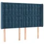 Box spring bed with mattress and LED dark blue velvet 140x190 cm by vidaXL, Beds and slatted bases - Ref: Foro24-3139803, Pri...