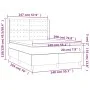 Box spring bed with mattress and LED dark blue velvet 140x190 cm by vidaXL, Beds and slatted bases - Ref: Foro24-3139803, Pri...
