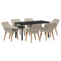 Conjunto de comedor 7 pcs Gris claro Poliratán