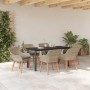 Conjunto de comedor 7 pcs Gris claro Poliratán