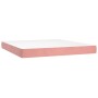 Cama box spring colchón y LED terciopelo rosa 160x200 cm de vidaXL, Camas y somieres - Ref: Foro24-3139816, Precio: 580,90 €,...