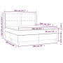 Cama box spring colchón y LED terciopelo rosa 160x200 cm de vidaXL, Camas y somieres - Ref: Foro24-3139816, Precio: 580,90 €,...