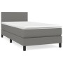Box spring bed with dark gray fabric mattress 100x200 cm by vidaXL, Beds and slatted bases - Ref: Foro24-3139874, Price: 319,...