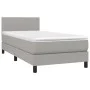 Box spring bed with light gray fabric mattress 90x200 cm by vidaXL, Beds and slatted bases - Ref: Foro24-3139865, Price: 279,...