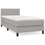 Box spring bed with light gray fabric mattress 80x200 cm by vidaXL, Beds and slatted bases - Ref: Foro24-3139849, Price: 269,...