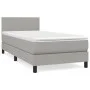 Box spring bed with light gray fabric mattress 80x200 cm by vidaXL, Beds and slatted bases - Ref: Foro24-3139849, Price: 261,...