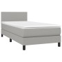 Box spring bed with light gray fabric mattress 80x200 cm by vidaXL, Beds and slatted bases - Ref: Foro24-3139849, Price: 269,...