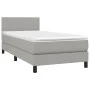 Box spring bed with light gray fabric mattress 80x200 cm by vidaXL, Beds and slatted bases - Ref: Foro24-3139849, Price: 261,...