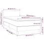 Box spring bed with light gray fabric mattress 80x200 cm by vidaXL, Beds and slatted bases - Ref: Foro24-3139849, Price: 261,...