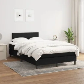 Box spring bed with black fabric mattress 120x200 cm by vidaXL, Beds and slatted bases - Ref: Foro24-3139883, Price: 382,74 €...