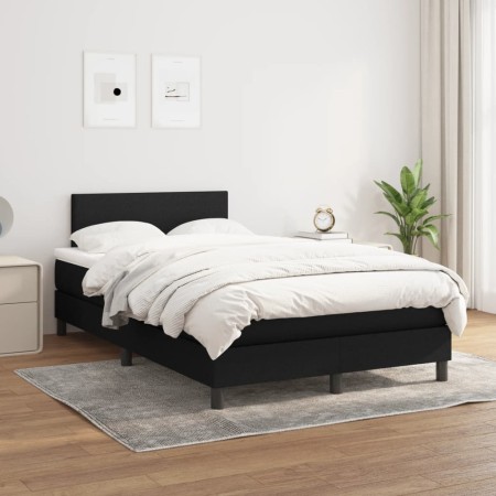 Cama box spring con colchón tela negro 120x200 cm de vidaXL, Camas y somieres - Ref: Foro24-3139883, Precio: 391,42 €, Descue...
