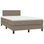Box spring bed with taupe gray fabric mattress 120x200 cm by vidaXL, Beds and slatted bases - Ref: Foro24-3139885, Price: 345...