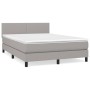 Boxspringbett mit hellgrauer Stoffmatratze 140x190 cm von vidaXL, Betten und Lattenroste - Ref: Foro24-3139889, Preis: 453,27...