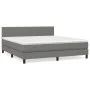 Box spring bed with dark gray fabric mattress 180x200 cm by vidaXL, Beds and slatted bases - Ref: Foro24-3139914, Price: 611,...