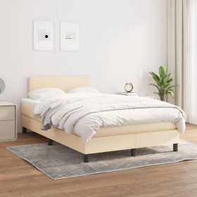 Boxspringbett mit cremefarbener Stoffmatratze 120x200 cm von vidaXL, Betten und Lattenroste - Ref: Foro24-3139886, Preis: 370...