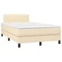 Cama box spring con colchón tela color crema 120x200 cm de vidaXL, Camas y somieres - Ref: Foro24-3139886, Precio: 362,32 €, ...