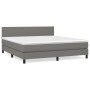 Box spring bed with dark gray fabric mattress 160x200 cm by vidaXL, Beds and slatted bases - Ref: Foro24-3139906, Price: 504,...