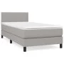 Box spring bed with light gray fabric mattress 80x200 cm by vidaXL, Beds and slatted bases - Ref: Foro24-3139929, Price: 277,...