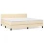 Cama box spring con colchón tela color crema 200x200 cm de vidaXL, Camas y somieres - Ref: Foro24-3139926, Precio: 554,22 €, ...