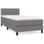 Box spring bed with dark gray fabric mattress 100x200 cm by vidaXL, Beds and slatted bases - Ref: Foro24-3139954, Price: 315,...