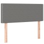 Cama box spring con colchón tela gris oscuro 100x200 cm