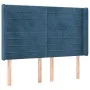 Box spring bed with mattress and LED dark blue velvet 140x190 cm by vidaXL, Beds and slatted bases - Ref: Foro24-3139623, Pri...
