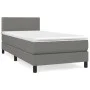Box spring bed with dark gray fabric mattress 90x200 cm by vidaXL, Beds and slatted bases - Ref: Foro24-3139946, Price: 282,3...