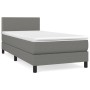 Cama box spring con colchón tela gris oscuro 90x200 cm de vidaXL, Camas y somieres - Ref: Foro24-3139946, Precio: 287,23 €, D...