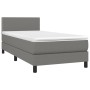 Cama box spring con colchón tela gris oscuro 90x200 cm de vidaXL, Camas y somieres - Ref: Foro24-3139946, Precio: 287,23 €, D...