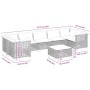 Set de sofás de jardín y cojines 8 piezas ratán sintético beige