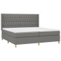 Boxspringbettmatratze und LED-Leuchten hellgrauer Stoff 200x200 cm von vidaXL, Betten und Lattenroste - Ref: Foro24-3139142, ...