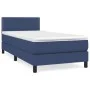 Box spring bed with blue fabric mattress 100x200 cm by vidaXL, Beds and slatted bases - Ref: Foro24-3139959, Price: 314,44 €,...