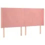 Box spring bed with mattress and LED pink velvet 160x200 cm by vidaXL, Beds and slatted bases - Ref: Foro24-3139456, Price: 5...