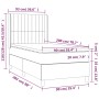 Cama box spring colchón y LED terciopelo negro 90x200 cm de vidaXL, Camas y somieres - Ref: Foro24-3139663, Precio: 349,58 €,...