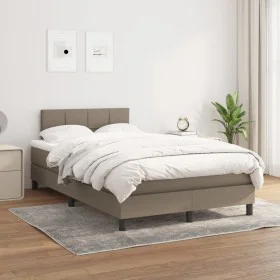 Box spring bed with taupe gray fabric mattress 120x200 cm by vidaXL, Beds and slatted bases - Ref: Foro24-3140045, Price: 344...