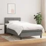 Box spring bed with dark gray fabric mattress 100x200 cm by vidaXL, Beds and slatted bases - Ref: Foro24-3140034, Price: 317,...