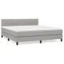 Box spring bed with light gray fabric mattress 180x200 cm by vidaXL, Beds and slatted bases - Ref: Foro24-3140073, Price: 539...