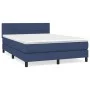 Box spring bed with blue fabric mattress 140x200 cm by vidaXL, Beds and slatted bases - Ref: Foro24-3140063, Price: 432,79 €,...