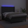 Cama box spring colchón y LED cuero sintético negro 140x190 cm de vidaXL, Camas y somieres - Ref: Foro24-3139379, Precio: 538...