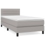 Boxspringbett mit hellgrauer Stoffmatratze 90x200 cm von vidaXL, Betten und Lattenroste - Ref: Foro24-3140105, Preis: 306,93 ...