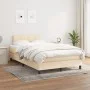 Box spring bed with cream fabric mattress 120x200 cm by vidaXL, Beds and slatted bases - Ref: Foro24-3140046, Price: 369,11 €...