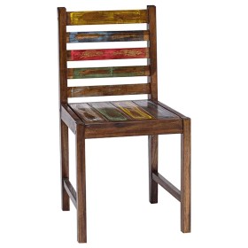 Sillas de comedor 2 unidades madera maciza reciclada