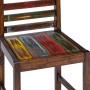 Sillas de comedor 2 unidades madera maciza reciclada