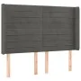 Box spring bed with mattress and LED dark gray velvet 140x190 cm by vidaXL, Beds and slatted bases - Ref: Foro24-3139620, Pri...