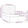 Box spring bed with mattress and LED dark gray velvet 140x190 cm by vidaXL, Beds and slatted bases - Ref: Foro24-3139620, Pri...