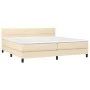 Boxspringbett mit cremefarbener Stoffmatratze 200x200 cm von vidaXL, Betten und Lattenroste - Ref: Foro24-3140086, Preis: 546...