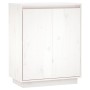 Massiver Kiefernholzschrank in Weiß 60x34x75 cm von vidaXL, Sideboards - Ref: Foro24-813346, Preis: 84,75 €, Rabatt: %