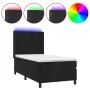 Boxspringbett mit Matratze und LED-Samt in Schwarz, 100 x 200 cm von vidaXL, Betten und Lattenroste - Ref: Foro24-3139429, Pr...